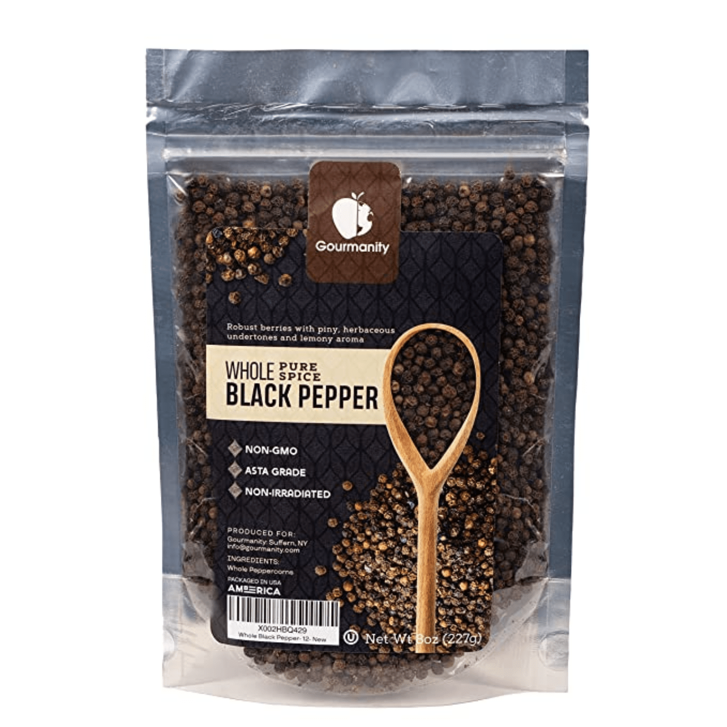  Spice Supreme Black Pepper, Whole, 2.25-Ounce (Pack