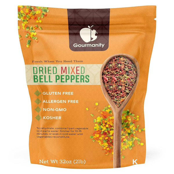 Gourmanity Dehydrated Mixed Bell Peppers 2lb