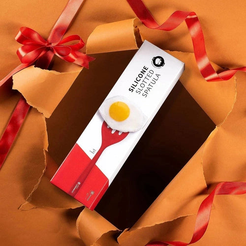 Gourmanity Cook Red Silicone Slotted Spatula - Gourmanity