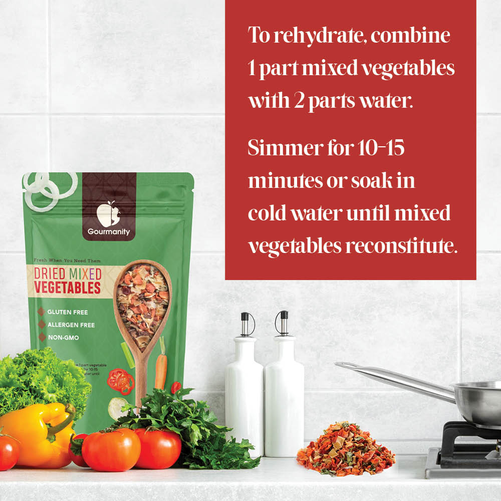 Gourmanity Dehydrated Mixed Vegetables 1lb