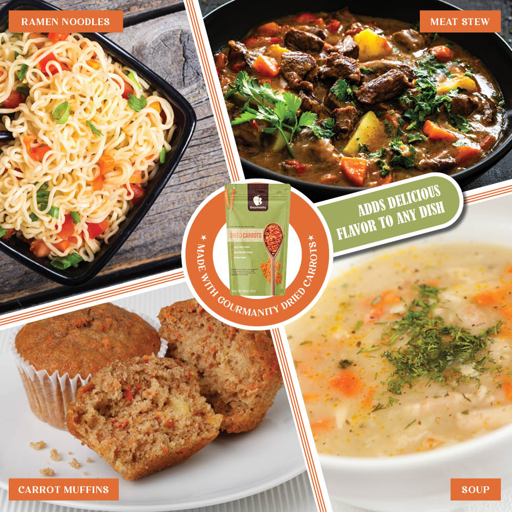 Gourmanity Dehydrated Carrot Flakes 1lb