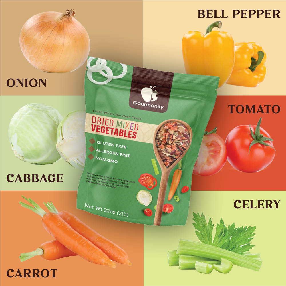 Gourmanity Dehydrated Mixed Vegetables 2lb