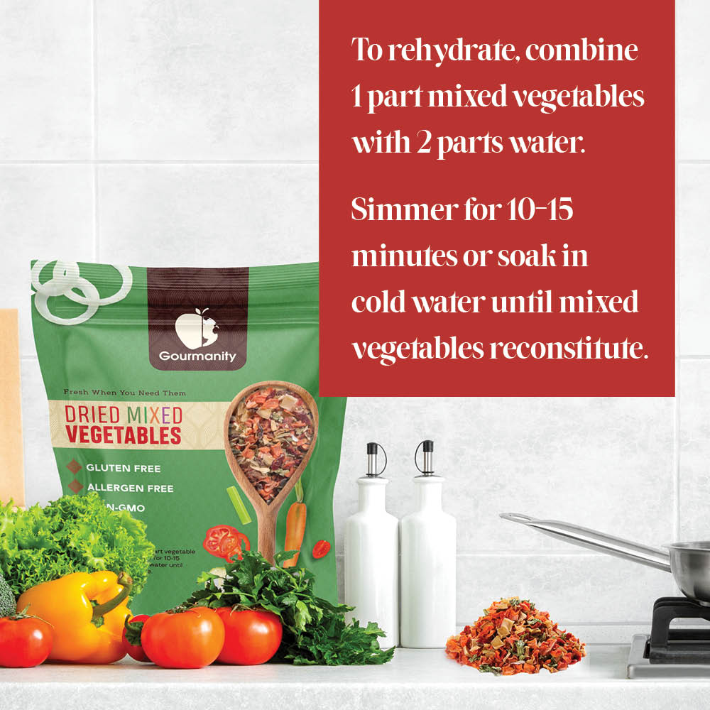 Gourmanity Dehydrated Mixed Vegetables 2lb
