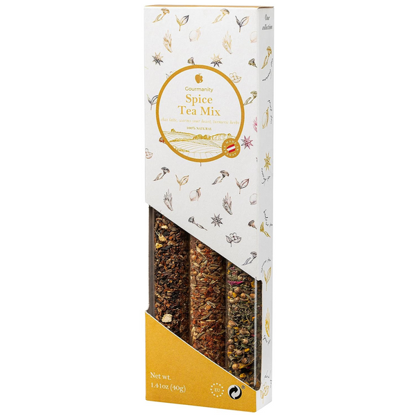 Gourmanity Tea Sampler Gift Set Spice Tea Mix 3 Flavors 1.4oz
