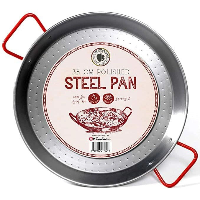 Made By Garcima For Gourmanity Polished Steel Paella Pan - Gourmanity