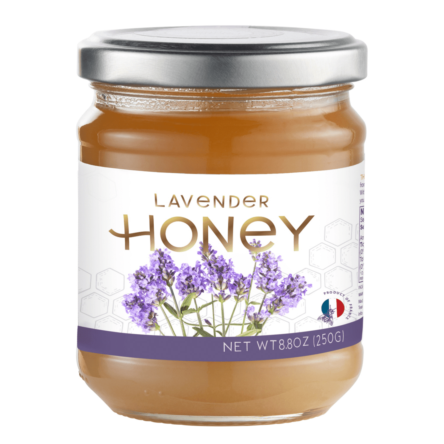 Enjoy Gourmanity’s pure lavender honey, a floral taste to every bite