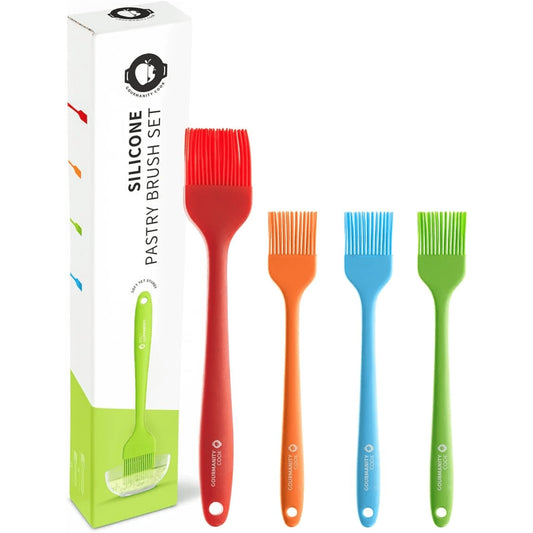 Gourmanity Cook Silicone Basting Brush Set of 4 - Gourmanity