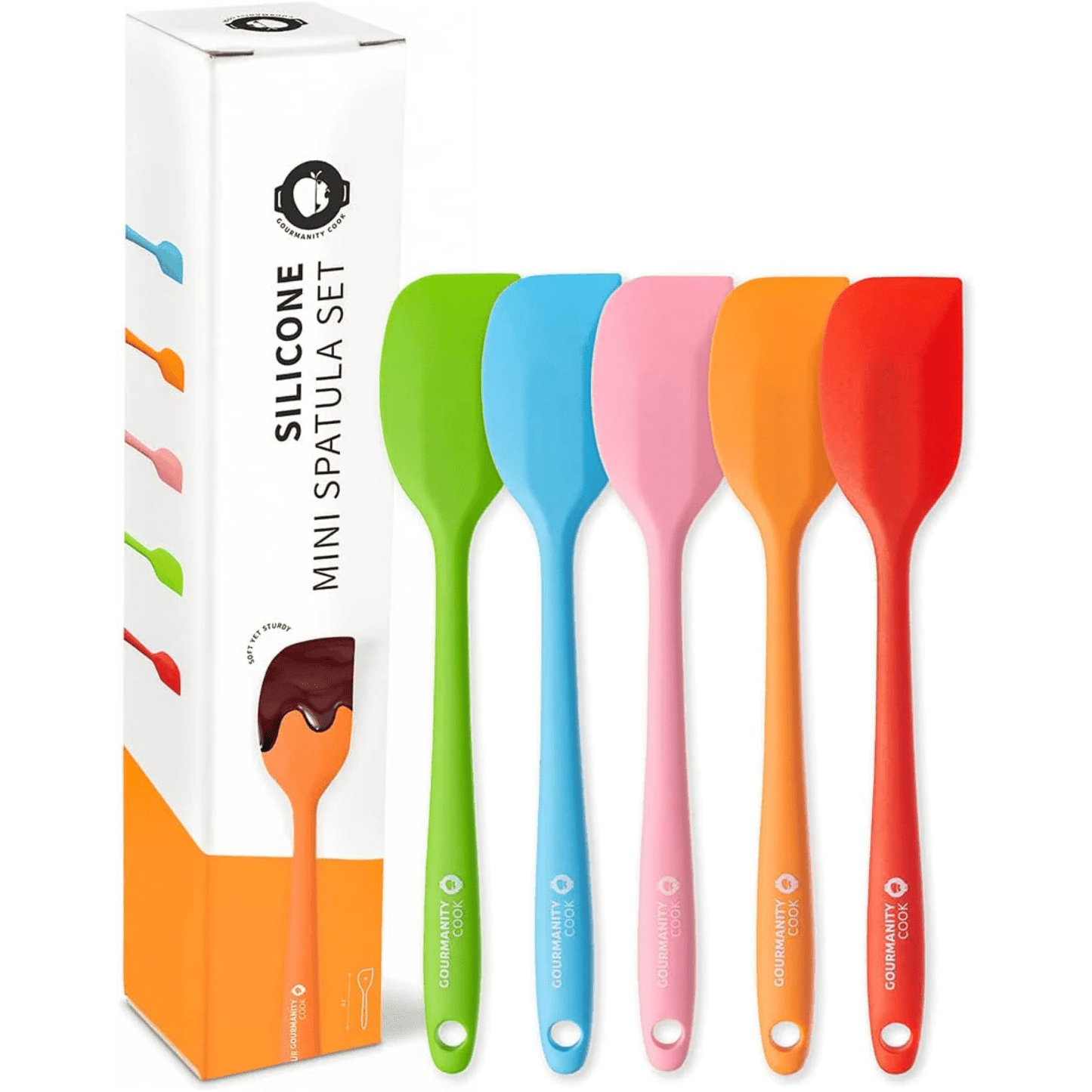 Gourmanity Cook Small Silicone Spatulas Set of 5 - Gourmanity