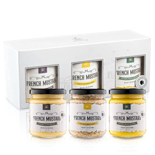 Gourmanity Mustard in Gift Box 3 Flavours 7 oz Jars