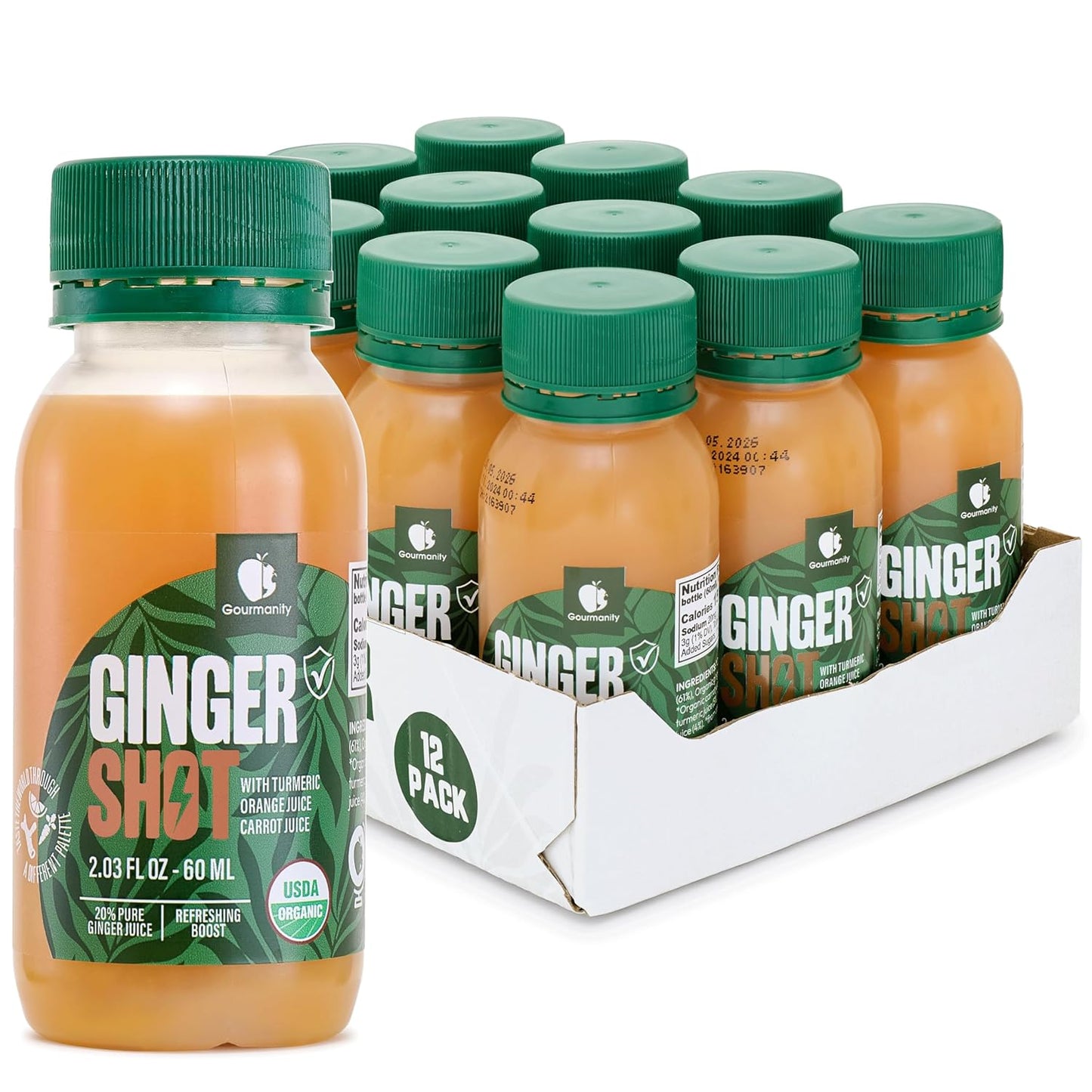 Gourmanity Organic Ginger Shots 12 x 2.03oz