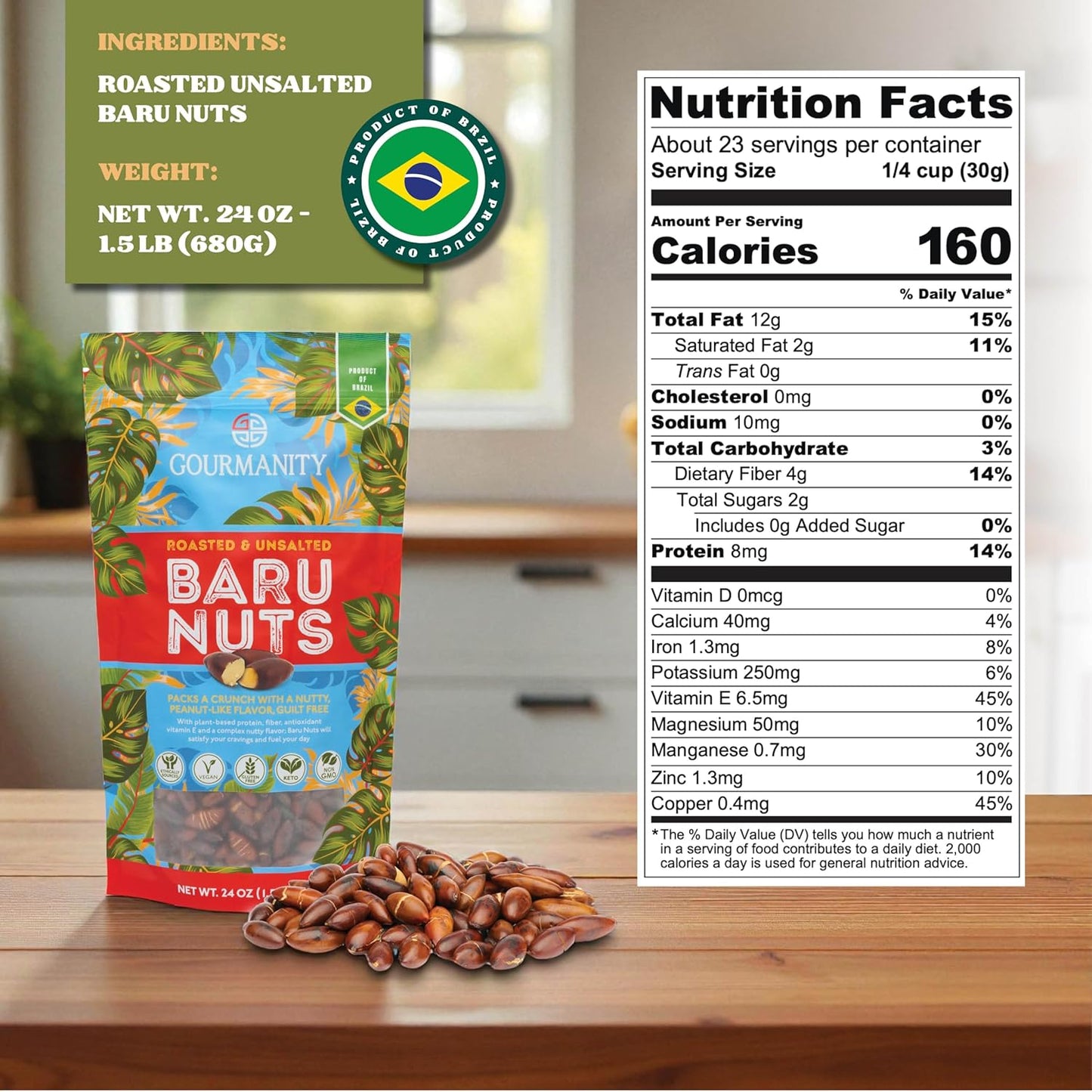 Gourmanity Brazilian Baru Nuts