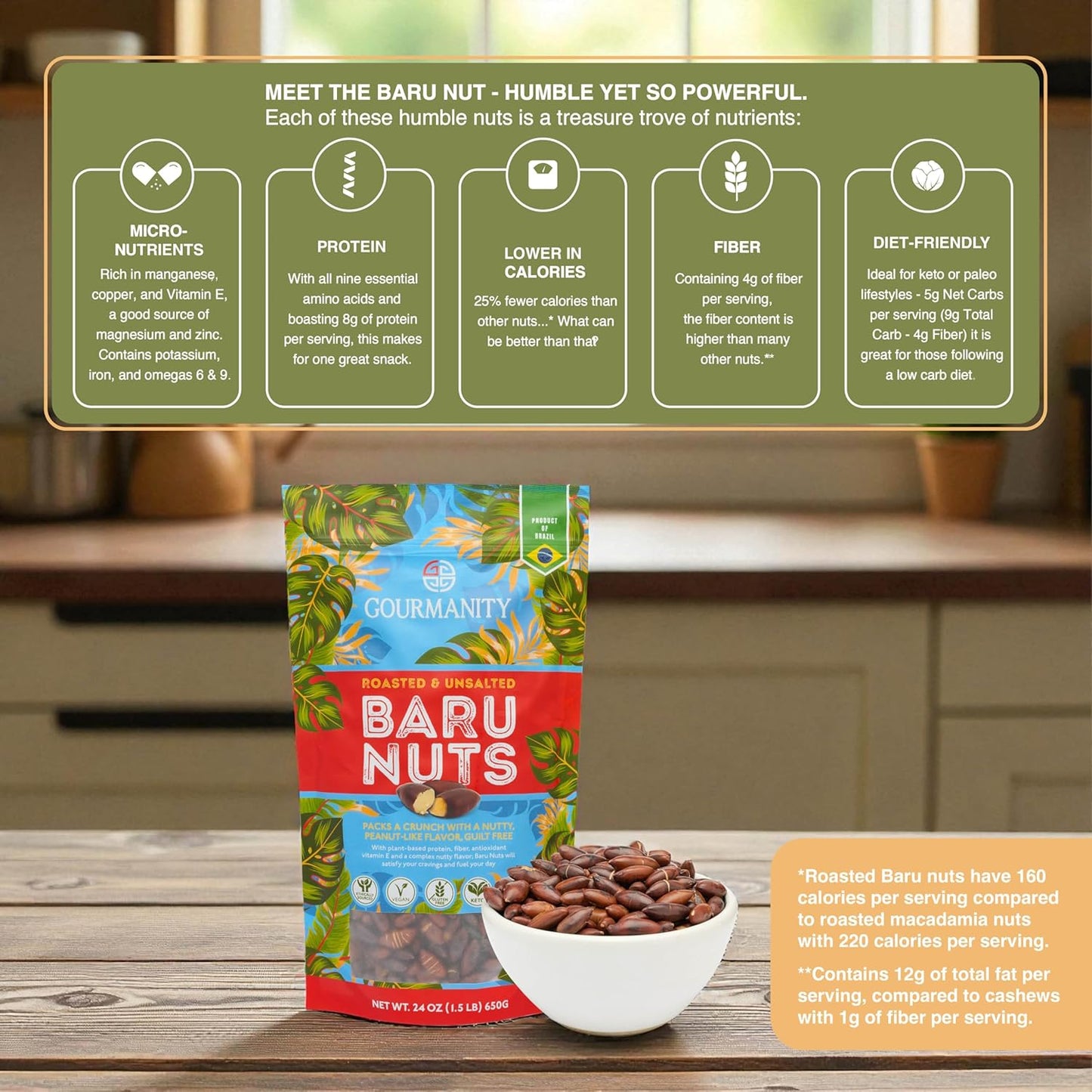 Gourmanity Brazilian Baru Nuts