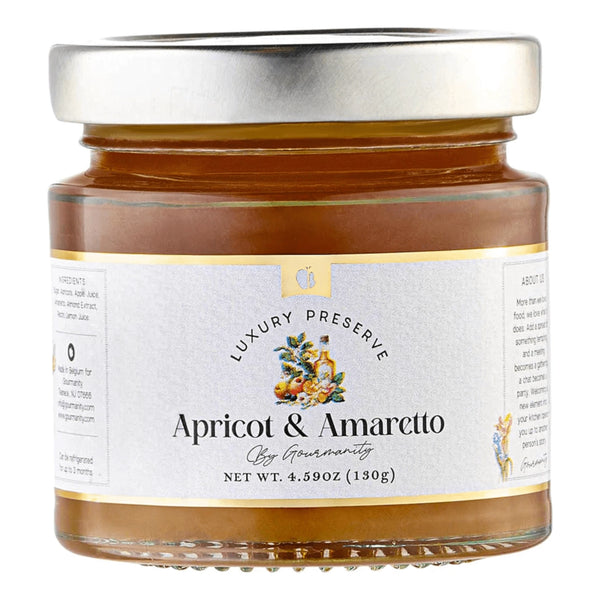 Gourmanity’s jam gift set includes apricot and amaretto preserves