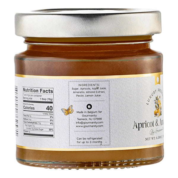 Gourmanity Luxury Preserve Apricot & Amaretto Jam 4.59oz - Gourmanity