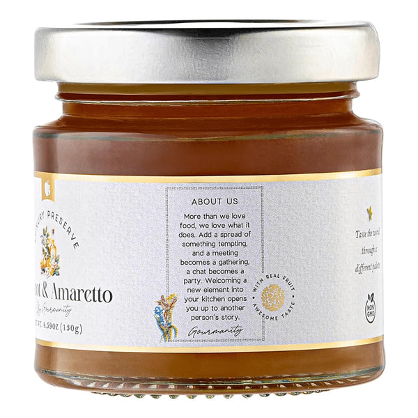 Gourmanity Luxury Preserve Apricot & Amaretto Jam 4.59oz - Gourmanity