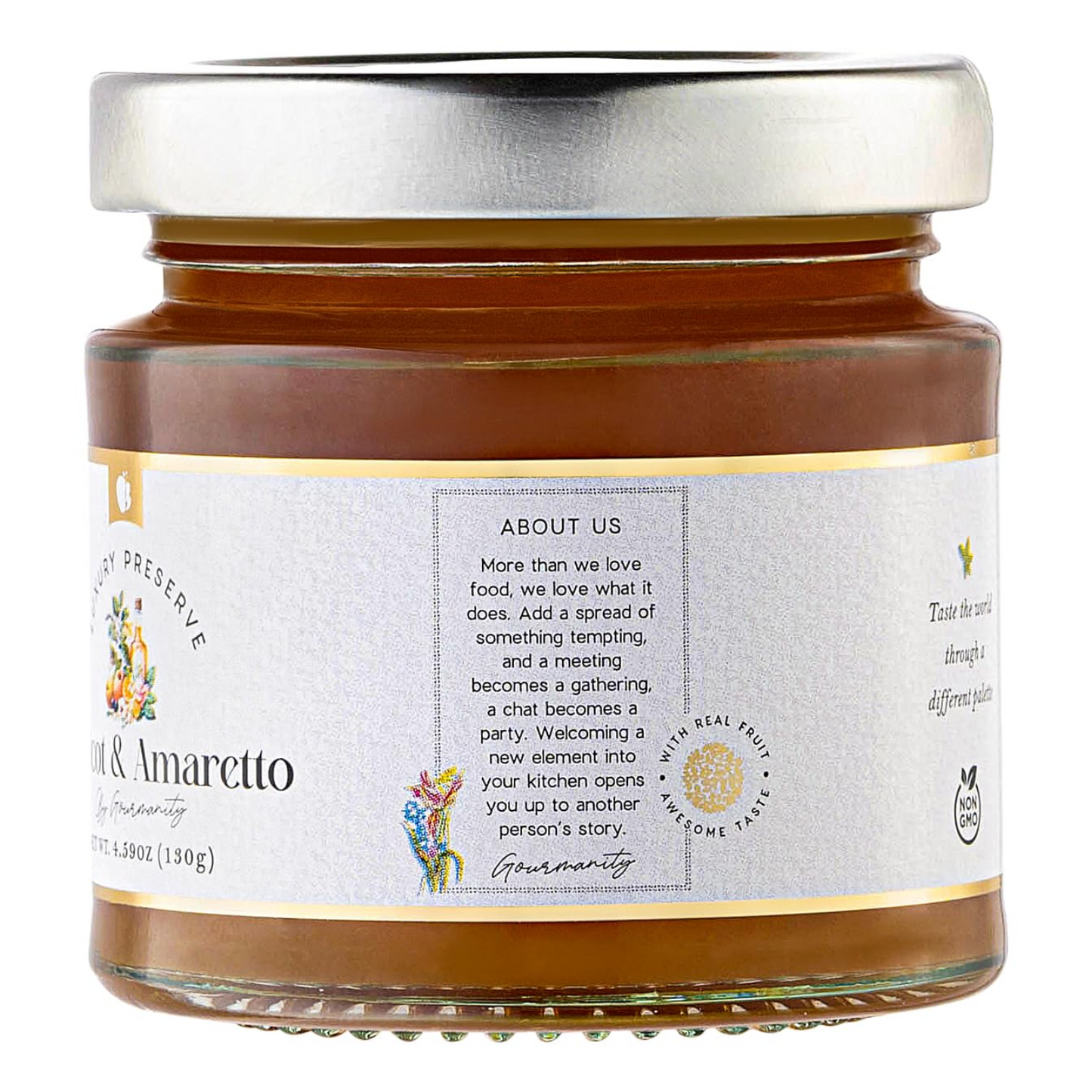 Gourmanity Luxury Preserve Apricot & Amaretto Jam 4.59oz - Gourmanity