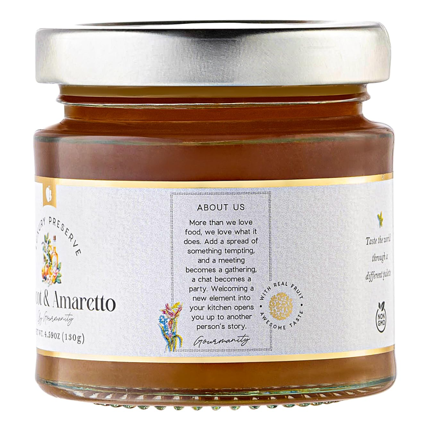 Gourmanity Luxury Preserve Apricot & Amaretto Jam 4.59oz - Gourmanity