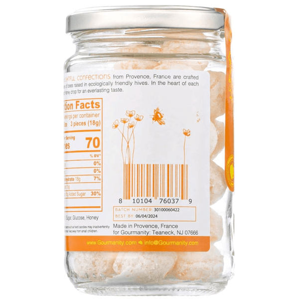 Gourmanity’s natural honey drops are sourced from French bees in Provence, France