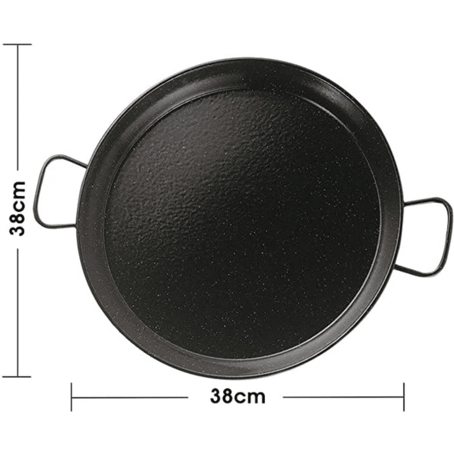 Made By Garcima For Gourmanity Black Enamel Steel Paella Pan - Gourmanity