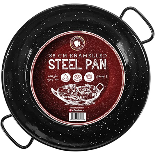 Made By Garcima For Gourmanity Black Enamel Steel Paella Pan - Gourmanity