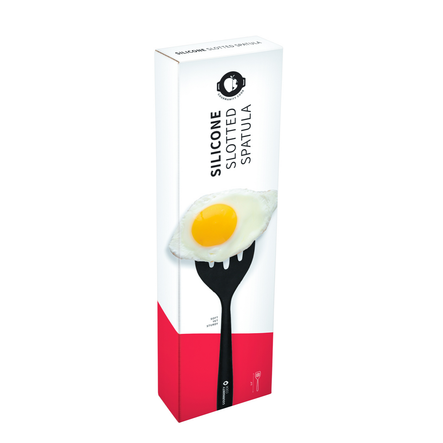 Gourmanity Cook Black Silicone Slotted Spatula - Gourmanity