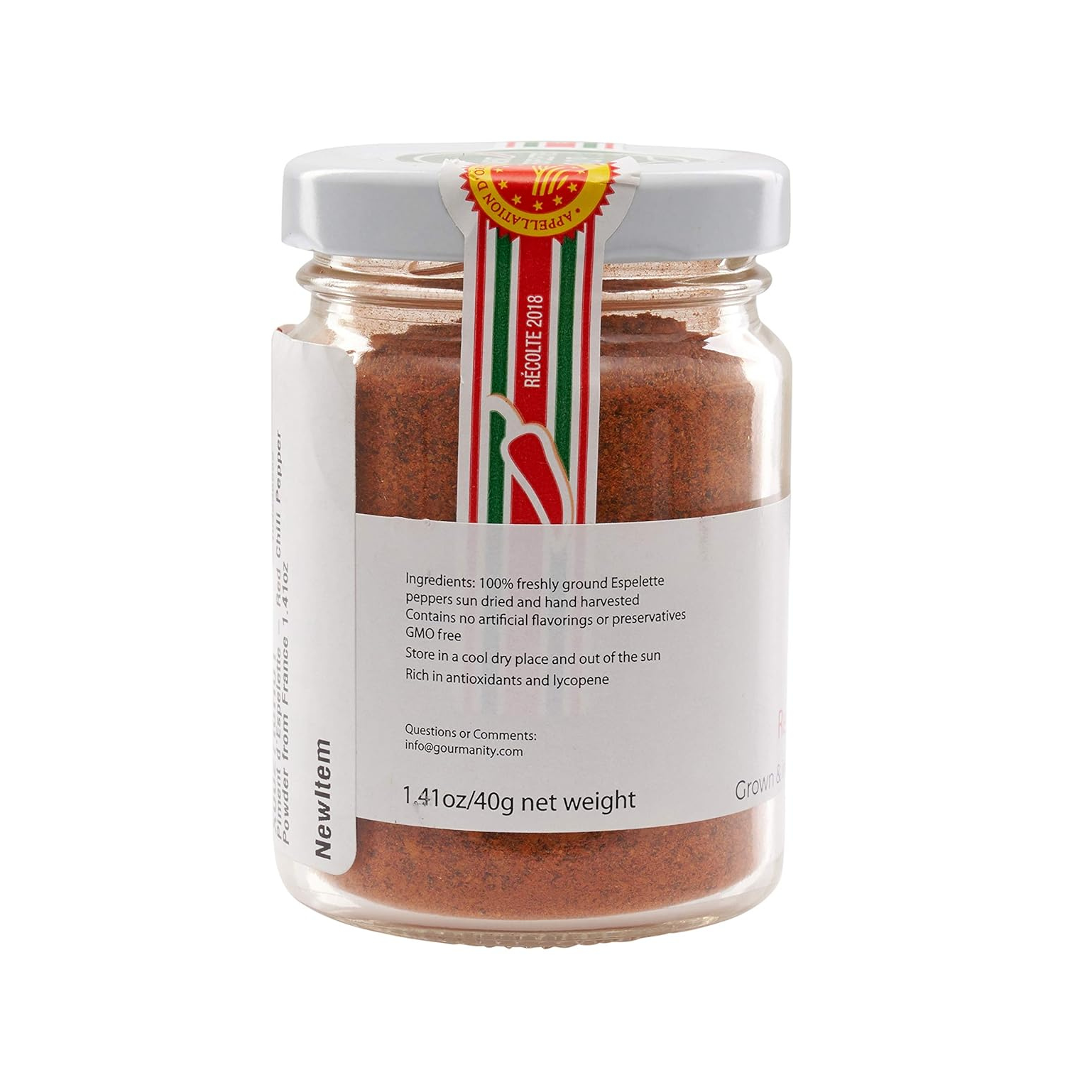 Gourmanity Piment D'Espelette Red Chili Pepper Powder Jar 1.41oz - Gourmanity