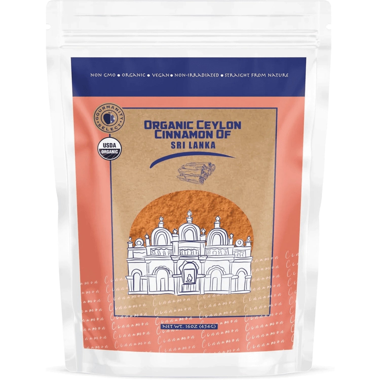 Gourmanity Select Ceylon Cinnamon Powder From Sri Lanka 16oz - Gourmanity