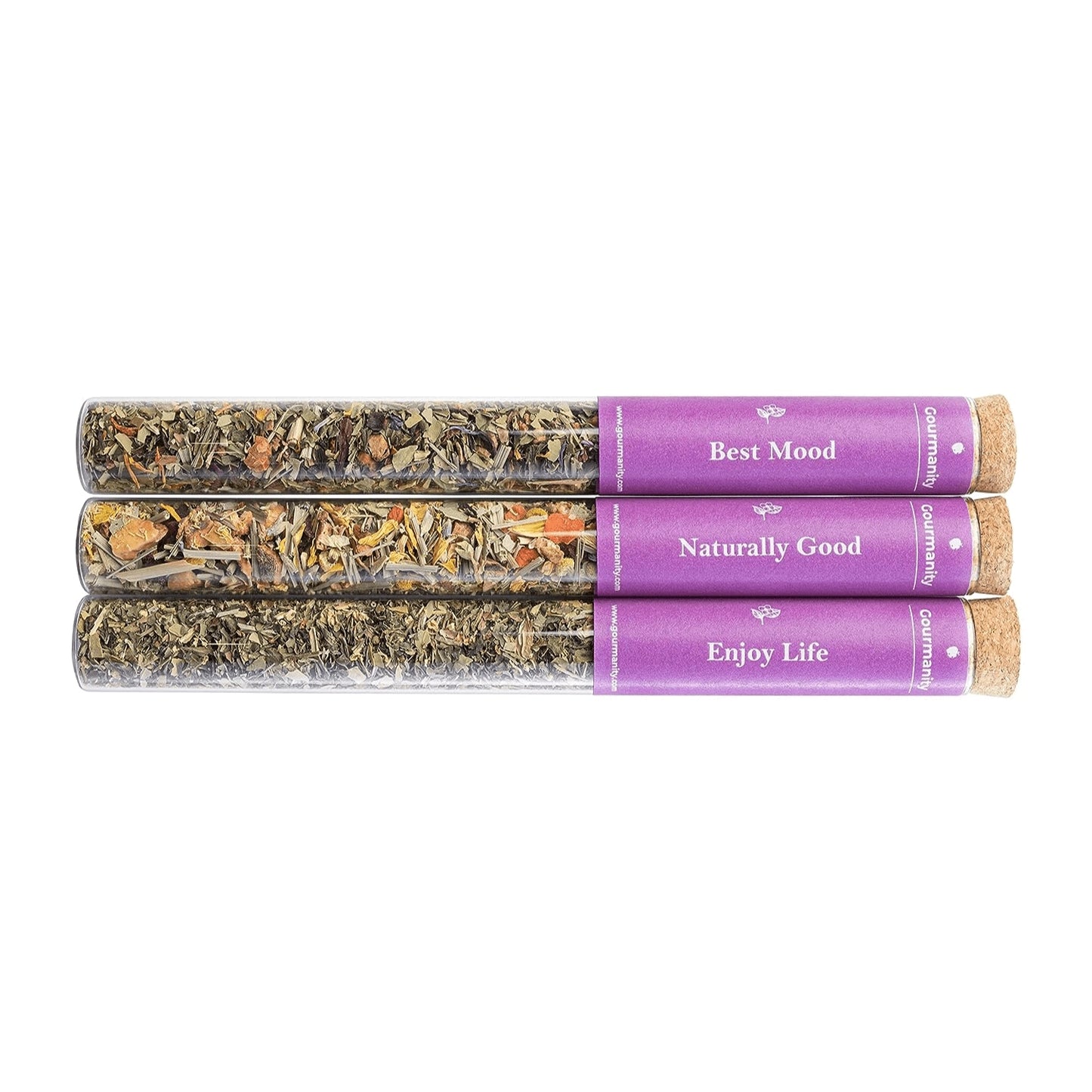 Gourmanity Tea Sampler Gift Set Floral Tea Mix 3 Flavors 0.95oz - Gourmanity