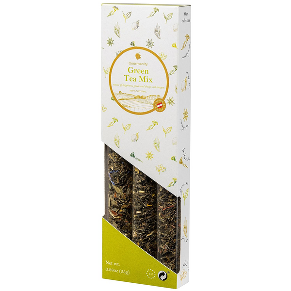 Gourmanity Tea Sampler Gift Set Japanese Green Tea Mix 3 Flavors 0.88oz