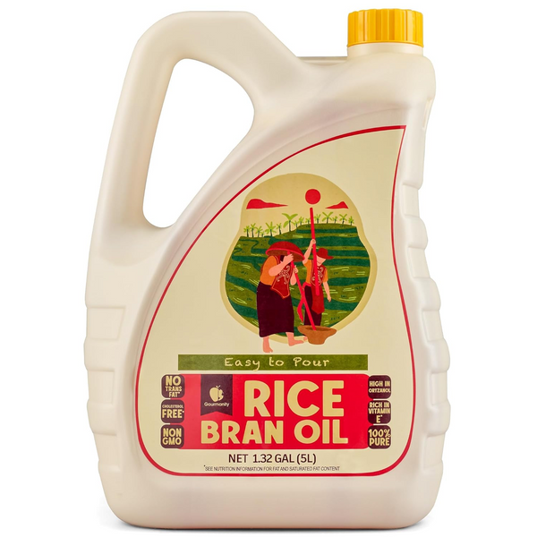 Enjoy Gourmanity’s rice bran oil in cooking, blended into soaps, and as a skincare product