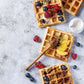 Gourmanity’s lavender honey adds delicious flavor to waffles, scones, and other baked goods