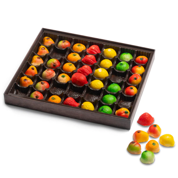 Gourmanity Marzipan Fruit Shaped Candy 42 Pieces - Gourmanity