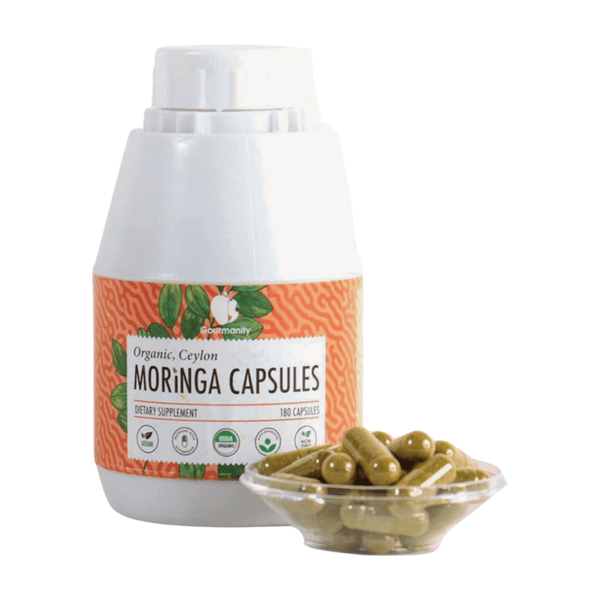 Gourmanity Organic Ceylon Vegan Moringa 180 Capsules - Gourmanity