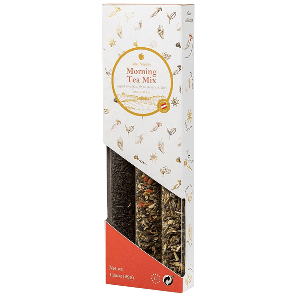 Gourmanity Tea Sampler Gift Set Morning Tea Mix 3 Flavors 1.02oz