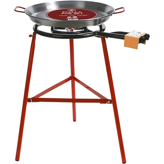 Made By Garcima For Gourmanity Paella Burner & Stand Set With Carbon Steel Paella Pan - Gourmanity