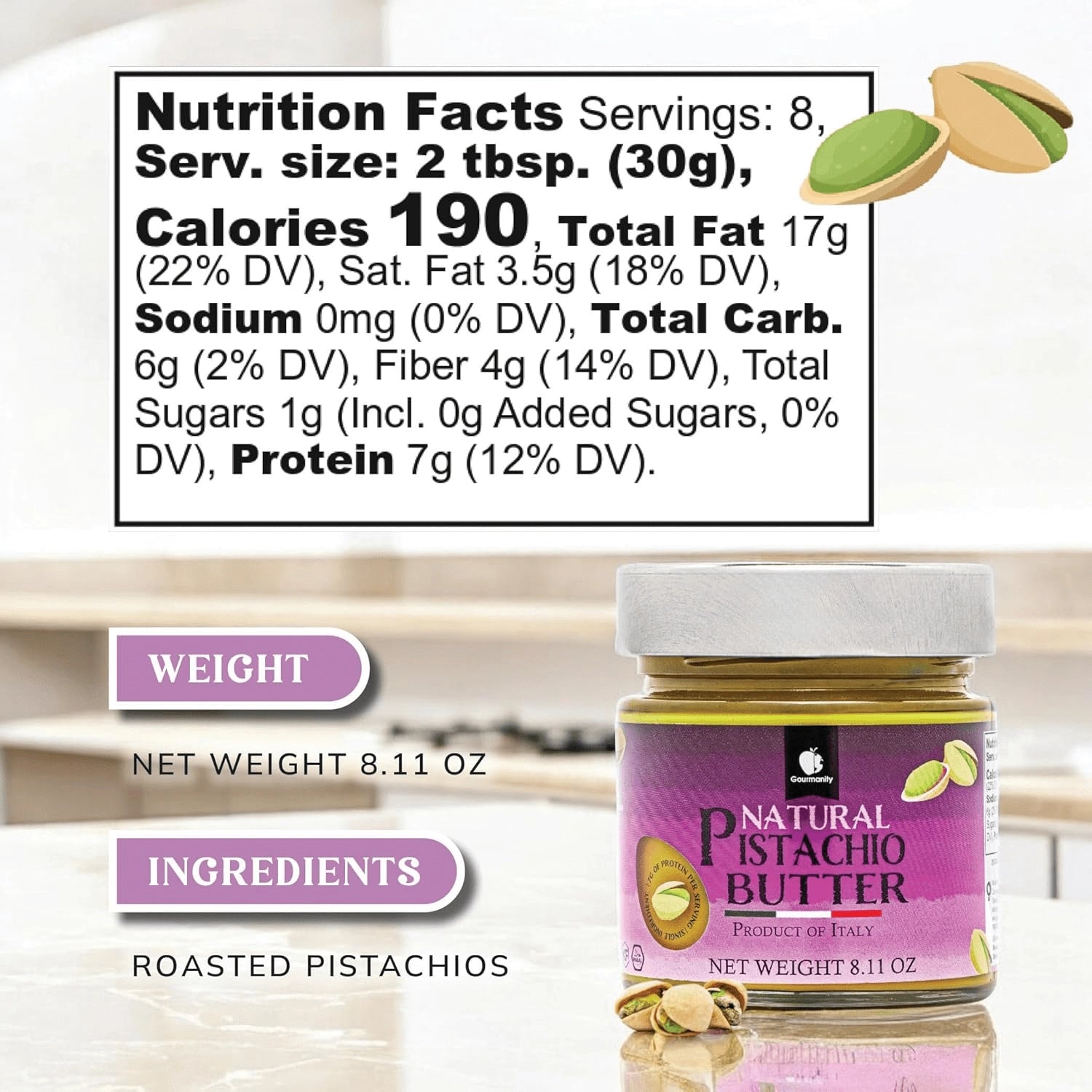 Gourmanity Pistachio Butter 8.1oz