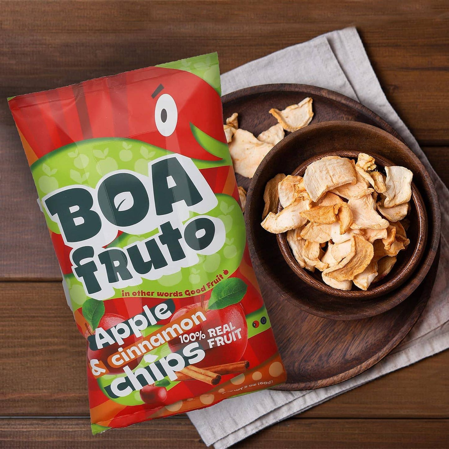 Boa Fruto By Gourmanity Apple and Cinnamon Chips - Gourmanity