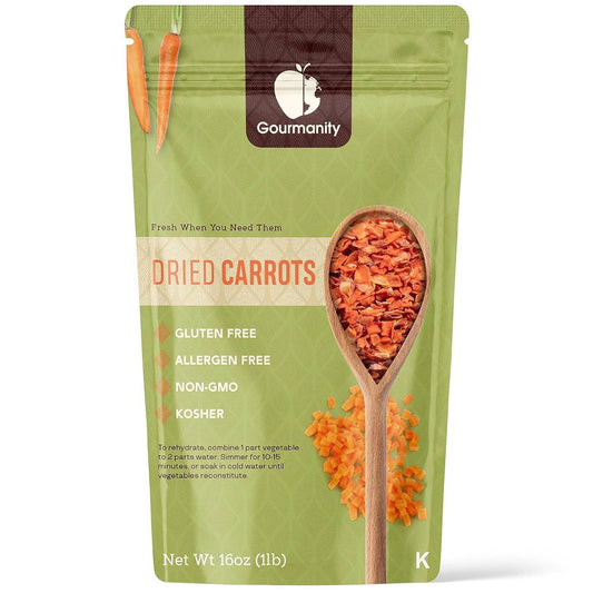 Gourmanity Dehydrated Carrot Flakes 1lb - Gourmanity