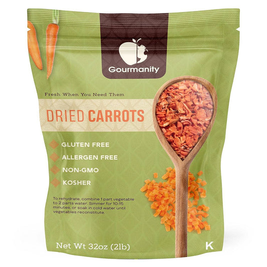 Gourmanity Dehydrated Carrot Flakes 2lb - Gourmanity