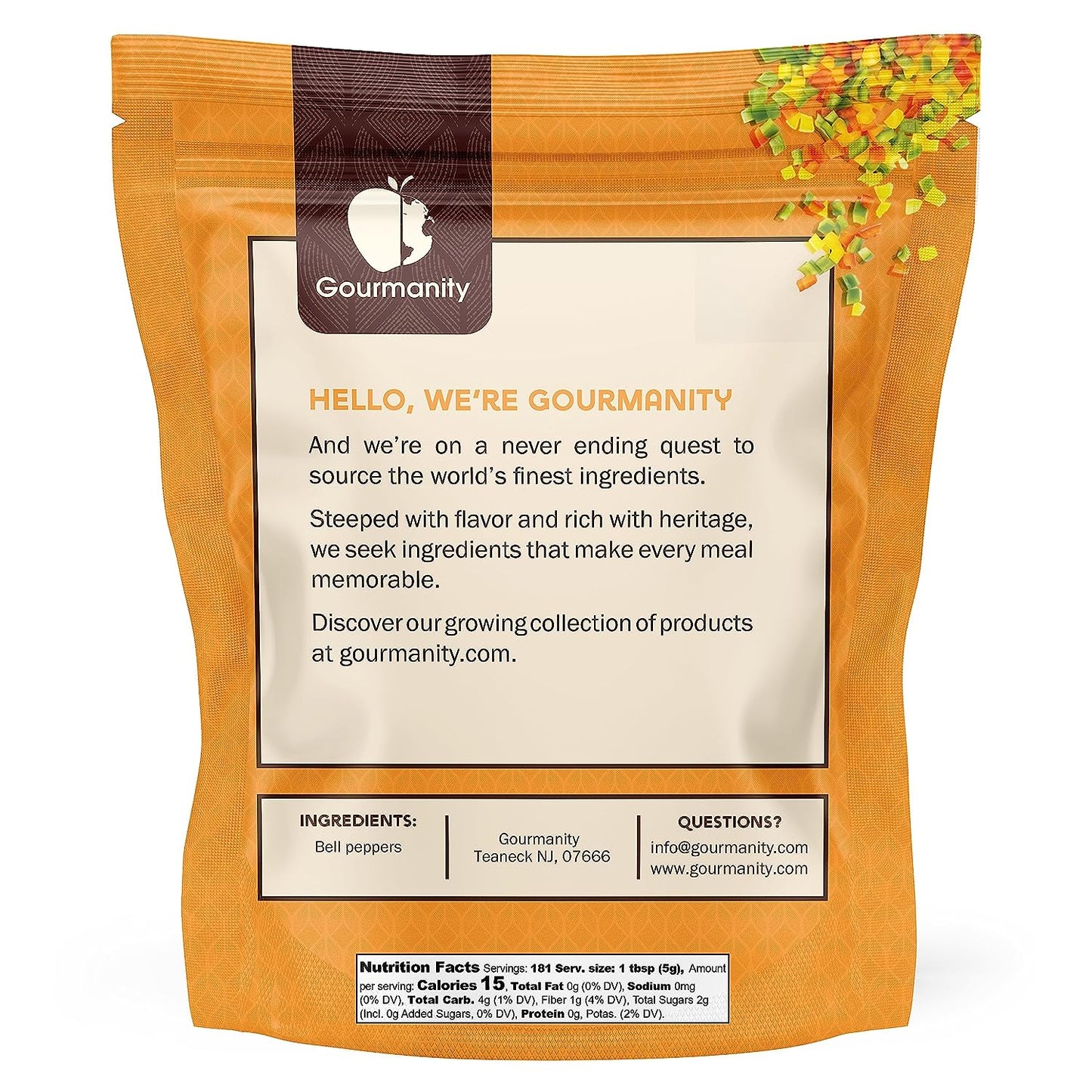 Gourmanity Dehydrated Mixed Bell Peppers