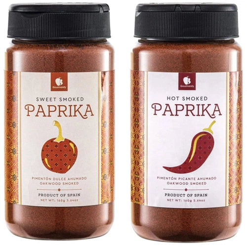 Gourmanity Hot and Sweet Paprika Jars 5.6oz - Gourmanity