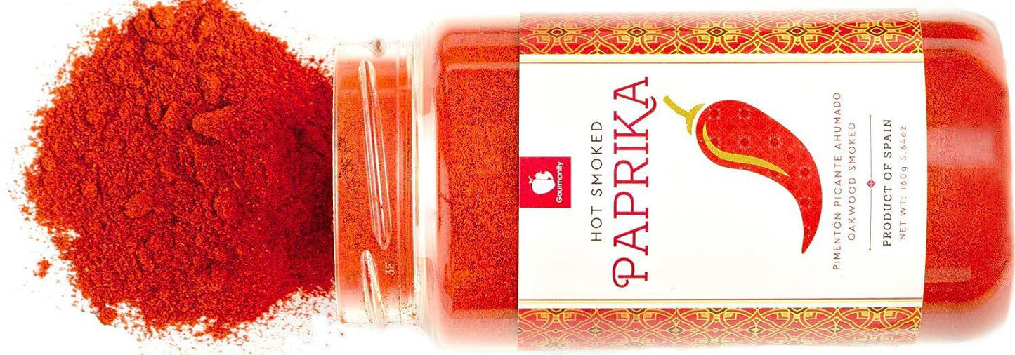 Gourmanity Hot and Sweet Paprika Jars