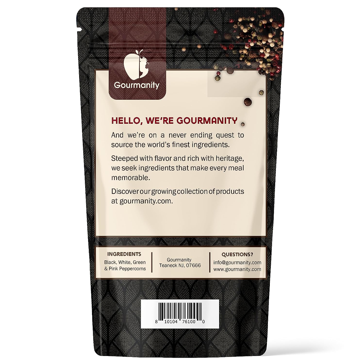 Gourmanity Mixed Whole Peppercorns 1lb - Gourmanity