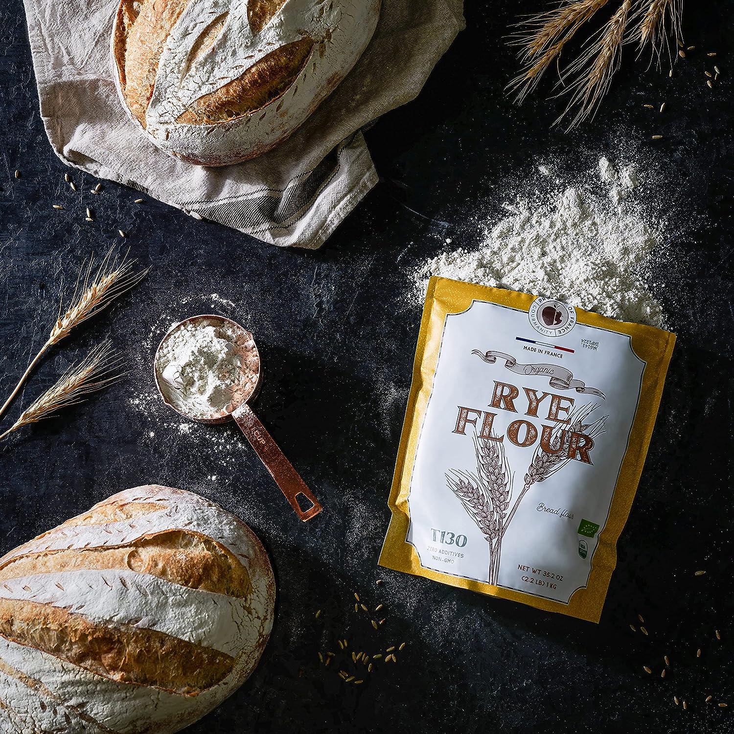 Gourmanity Organic Rye Bread Flour 2.2lb - Gourmanity