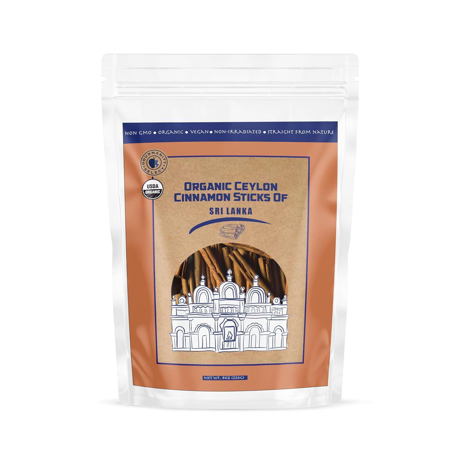 Gourmanity Select Ceylon Cinnamon Sticks From Sri Lanka 8oz - Gourmanity