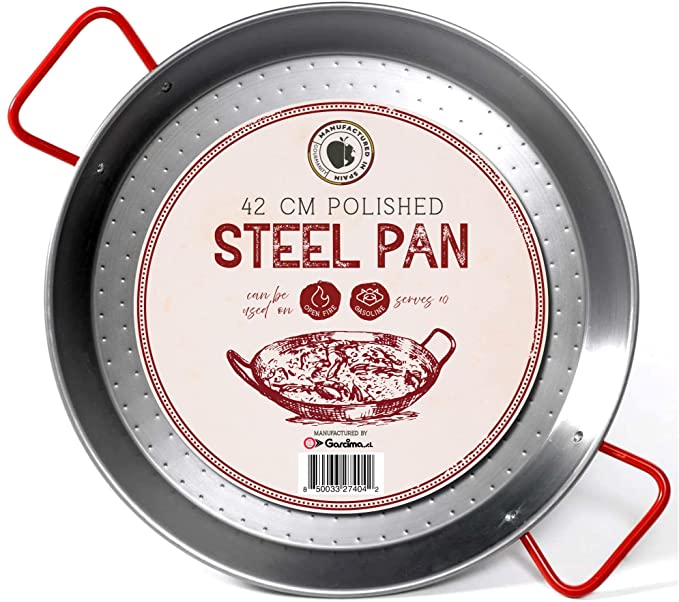 Made By Garcima For Gourmanity Polished Steel Paella Pan - Gourmanity